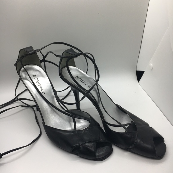 BCBGirls Black Peeptoe Heels - Picture 5 of 7